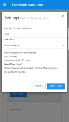 Auto Liker android App screenshot 3